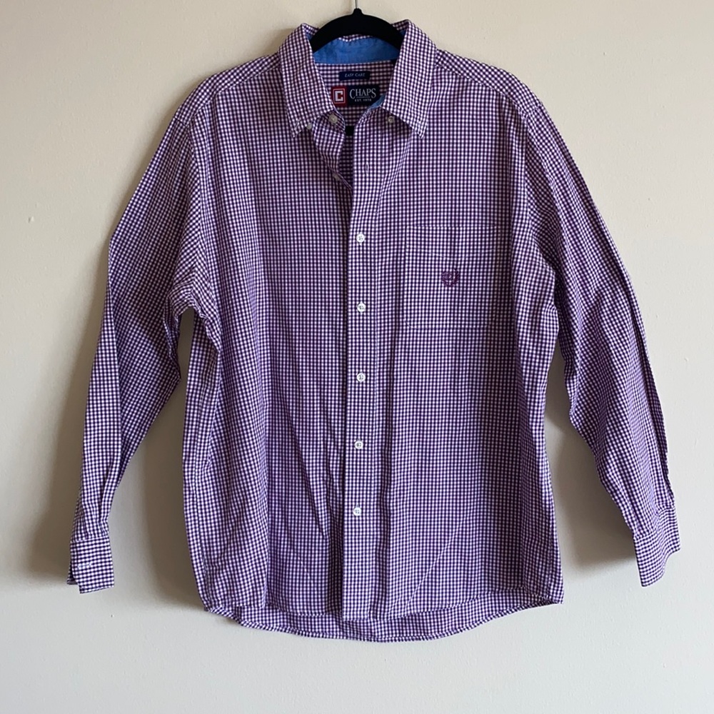 Chaps Easy care purple plaid